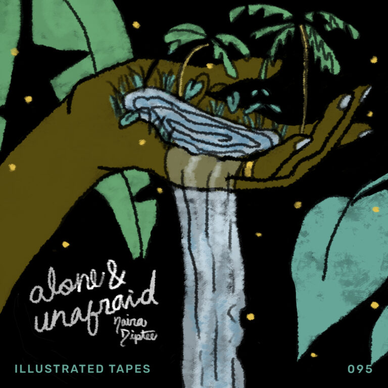 Illustrated Tapes 095. Cover art shows a hand holding an oasis.